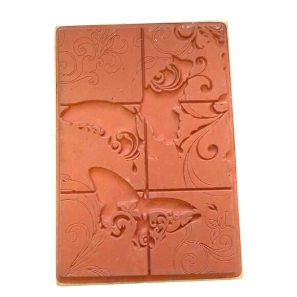 Hampton Art Windowpane Monarch Butterfly Rubber Stamp PS0520 - Picture 3 of 3